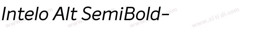 Intelo Alt SemiBold字体转换